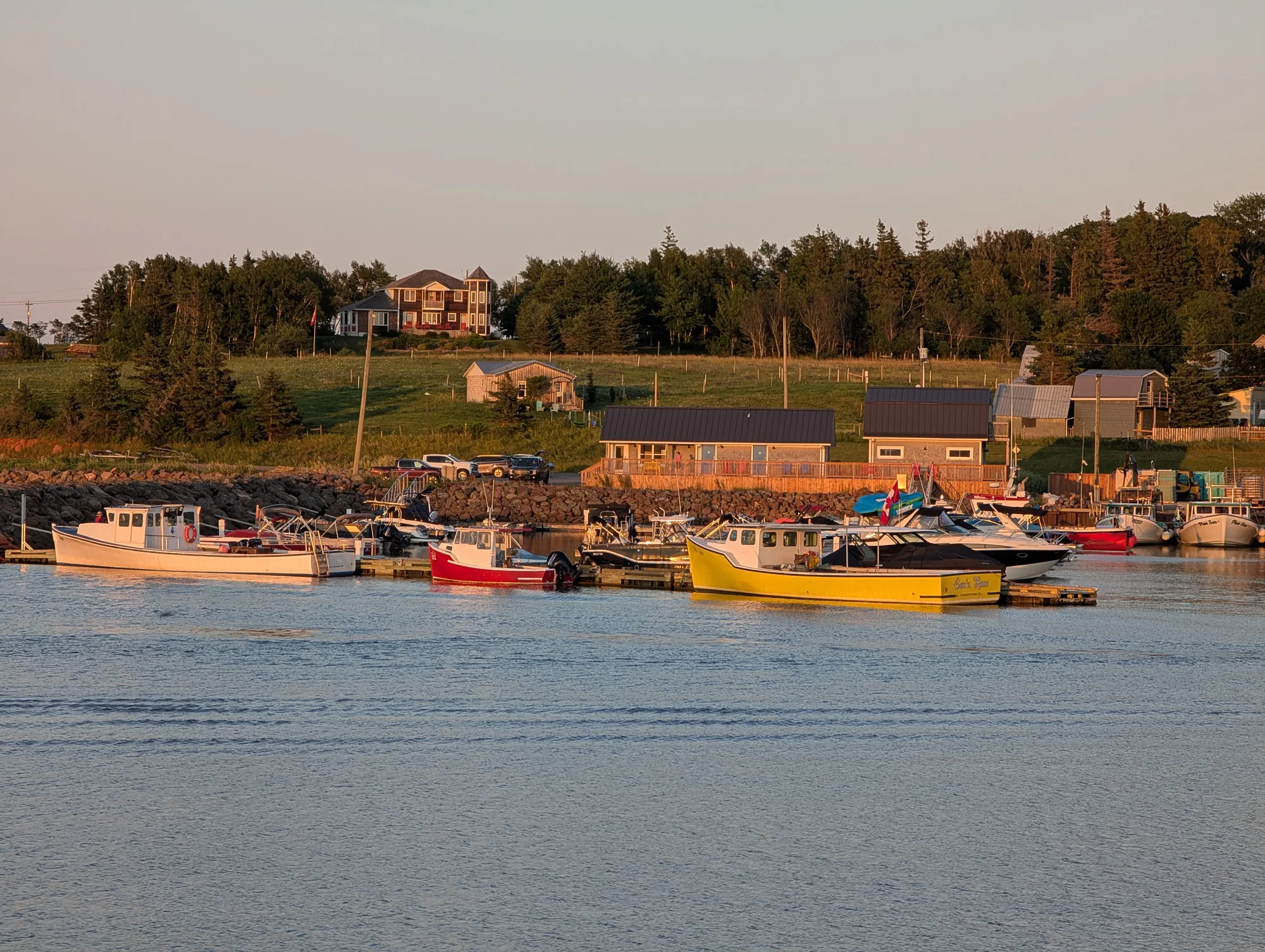 Fishing boats in a PEI harbour in the evening light